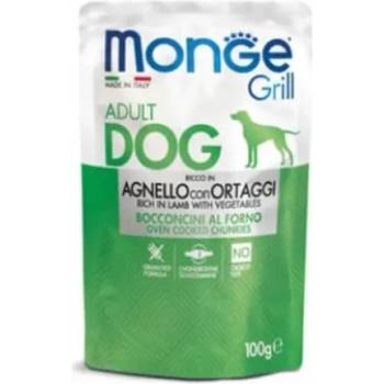 Gemon MONGE Gemon GRILL CHUNKIES LAMB & VEGETABLES - ПАУЧ ХАПКИ НА ГРИЛ С АГНЕШКО И ЗЕЛЕНЧУЦИ