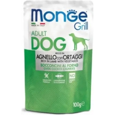 Gemon MONGE Gemon GRILL CHUNKIES LAMB & VEGETABLES - ПАУЧ ХАПКИ НА ГРИЛ С АГНЕШКО И ЗЕЛЕНЧУЦИ