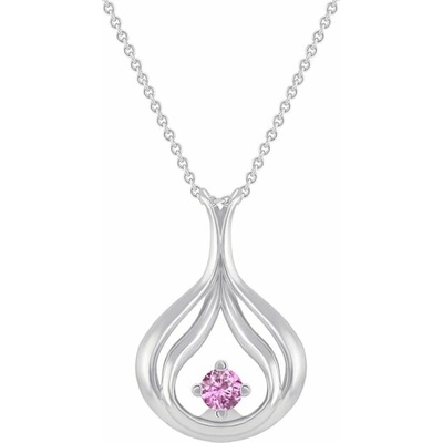 Eppi zlatý přívěsek s růžovým safírem Tommie P37020