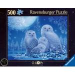 Ravensburger - Puzzle Owls in the Moonlight neon - 500 piese