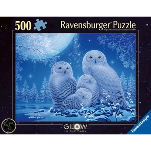Ravensburger - Puzzle Owls in the Moonlight neon - 500 piese