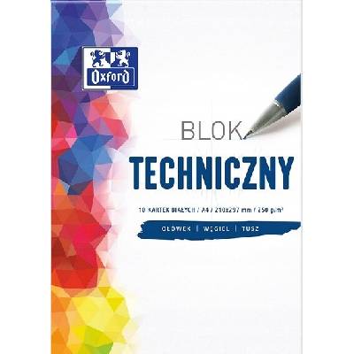 Oxford Školský technický blok A4 10 bielych listov 250 g pre žiaka