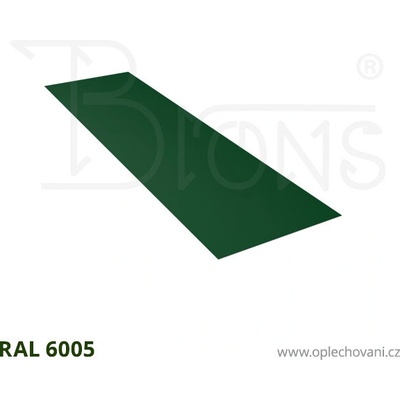 Brons Rovinný plech 550 x 2000 mm tmavě zelená