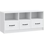 vidaXL ТВ шкаф с чекмедже Бяло 102 x 34, 5 x 47 см Инженерна дървесина (895825)