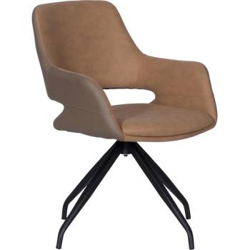 Image 1 of Carmen Трапезен стол Carmen WINSLOW, до 100kg. , дамаска, метална база, кафяв (3532036_2)