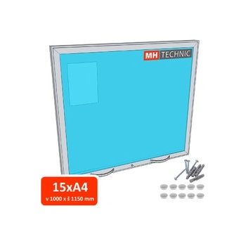 MH Technic venkovní informační vitrína MH60 1000 x 1150 mm 15 x A4