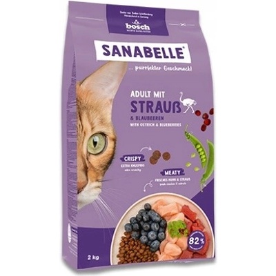 Sanabelle Adult Pštrosí krmivo pro kočky 2 kg