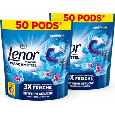 Lenor gélové tablety Universal April Fresh 2 x 50 PD