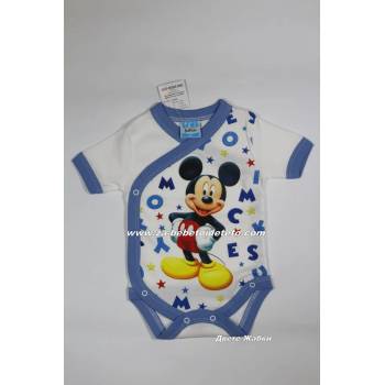 Image 1 of БЕЙБ ФЕШЪН ЕООД Бебешко боди с къс ръкав тип прегърни ме Мики, 56, 62