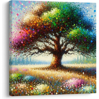Obraz duhový strom života na louce - 40x40