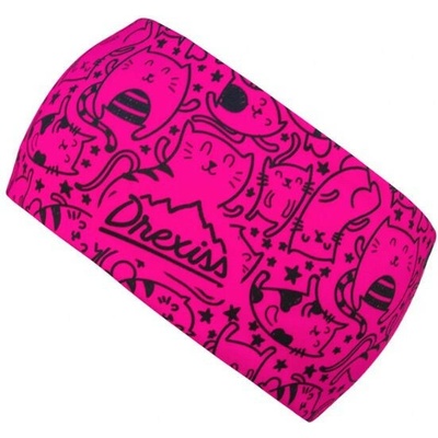 Drexiss Drexiss funkční čelenka Cats - Pink Black