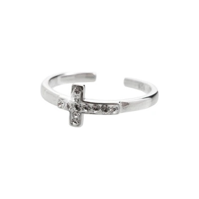 JSB prsten čirý se Swarovski Elements kříž Krystal 15022
