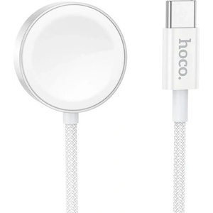 hoco. Apple Watch Ultra 3 49 мм HOCO CW59 Настолно зарядно устройство Type-C Бързо зарядно, зарядно устройство за Apple Watch/зарядно устройство за Samsung Watch, БЯЛО (CW59)