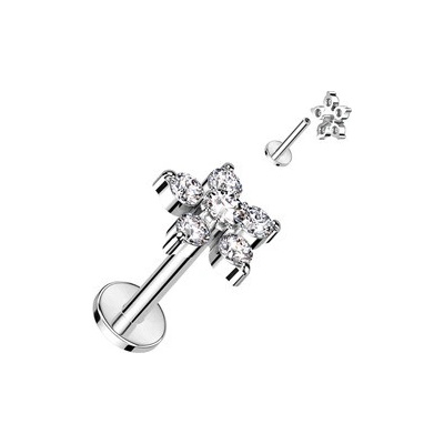 Šperky4U piercing do ucha kytička LB0009-C – Zboží Mobilmania