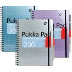 Pukka Pad Спирална тетрадка, А4+, с правила, 100 страници, PUKKA PAD "Metallic Project Book", смесен цвят 6970-MET (6970-MET)