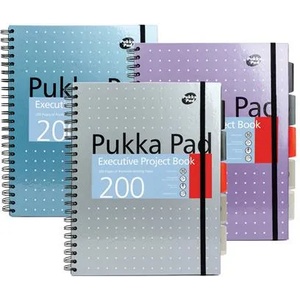 Pukka Pad Спирална тетрадка, А4+, с правила, 100 страници, PUKKA PAD "Metallic Project Book", смесен цвят 6970-MET (6970-MET)