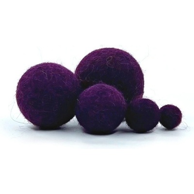 MMboutique Plstěná kulička vel.M 076-Eggplant