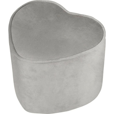 ROBA detský taburet Lil Sofa v tvare srdca sivá