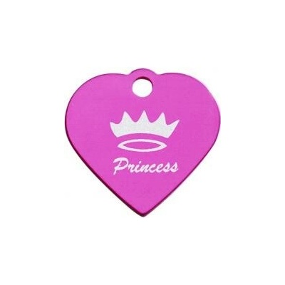 Psí známka Srdce malé růžové Princess 25x24 mm – Hledejceny.cz