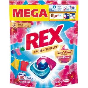 Rex Капсули за пране REX Aromatherapy Orchid Color 60 пранета, 720 г