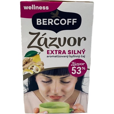 Bercoff Klember Welness Aromatizovaný bylinný čaj zázvor extra silný 20 x 2 g
