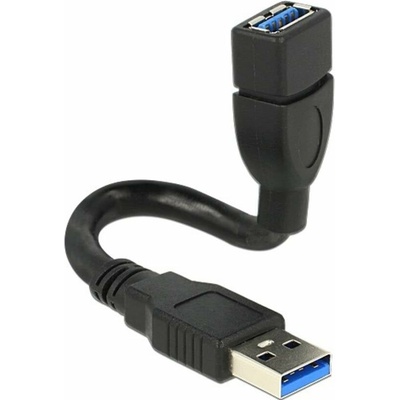 Delock 83713 USB 3.0 USB-A zástrčka USB-A zásuvka 0,15m černý