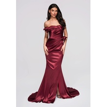 Edoti Evening dress LA-OM-DL tmavočervená