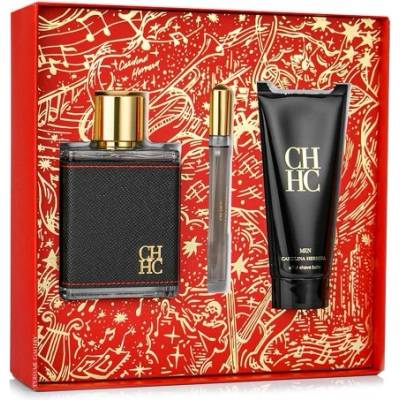 Carolina Herrera Комплект за мъже Carolina Herrera CH Men - Тоалетна вода 100 мл + Афтършейв балсам 100 мл + Мини 10 мл
