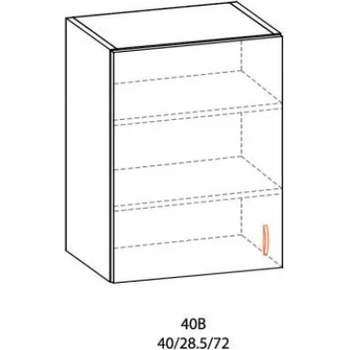 Image 1 of Мебелна фабрика НОВ ДОМ - гр. Ямбол Горен шкаф Паула - 40 см (4270)