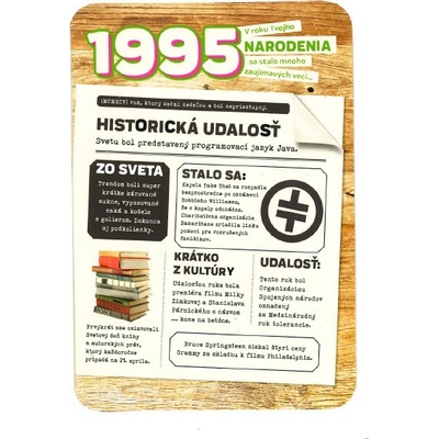 Blahopřaní 1995 - slovensky
