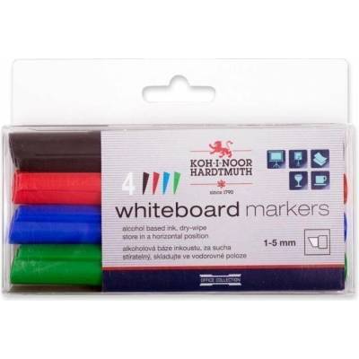Koh-i-noor značkovače White Board sada 4ks - plochý hrot