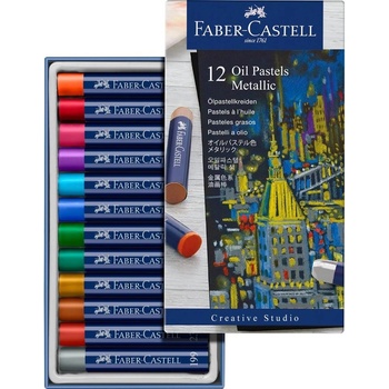 Faber-Castell Olejové pastely Metallic 12 farieb 127014