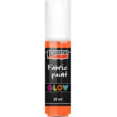 3D farba na textil svietiaca v tme PENTART GLOW 20 ml oranžová