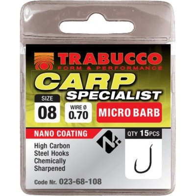 Trabucco Carp Specialist Micro Barb veľ.8 15 ks