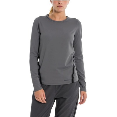 BENCH tričko Active Mesh Tape Longsleeve Dark Grey As Swatch GY11433