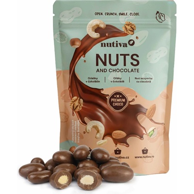 NUTIVA Mandle v mliečnej čokoláde 200 g