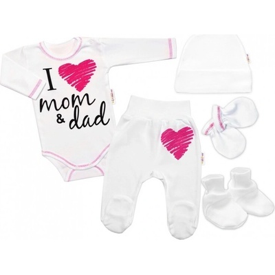 Baby Nellys Súpravička do pôrodnice I love mom & dad, holka