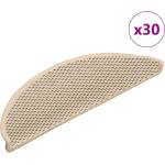 vidaXL Самозалепващи стелки за стълби вид сизал 30 бр 56x17x3 см (3365869)