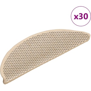vidaXL Самозалепващи стелки за стълби вид сизал 30 бр 56x17x3 см (3365869)