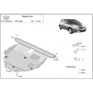 Scut Motor - Румъния Метална кора под двигател toyota corolla verso от 2004 до 2009 (73514)