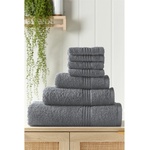 Homelife Egyptian Cotton Face Cloths 4 Pack - Charcoal