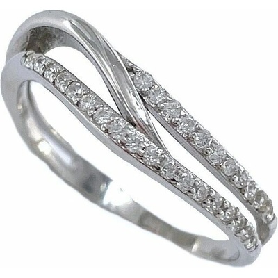 Infinitysilver Stříbrný prsten řady zirkonů OR137356