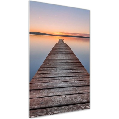 Vertikálny fotoobraz na skle Drevené mólo 50x100 cm