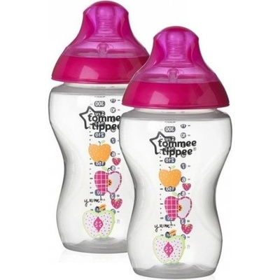Tommee Tippee láhev C2N 2ks barevná růžová 340ml
