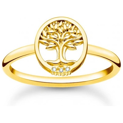 Thomas Sabo prsteň Tree of Love with white stones gold TR2375 414 14