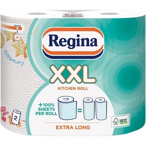 Regina Кухненска ролка Regina XXL Decorated, целулоза, двупластова, 175 g, 2 броя