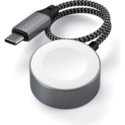 Satechi USB-C Magnetic Charging Cable for Apple Watch - USB-C кабел за зареждане на Apple Watch (18 см) (тъмносив) (ST-TCAW7CM)