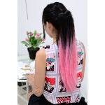Sleek Изкуствени опашки ombre - Черно/Розово