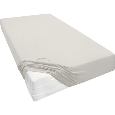 Biberna Žerzejové napínací prostěradlo 180-200x200-220 světle šedé