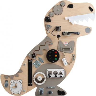 Foxy Family Activity board Tyranosaurus sivý so stojanom